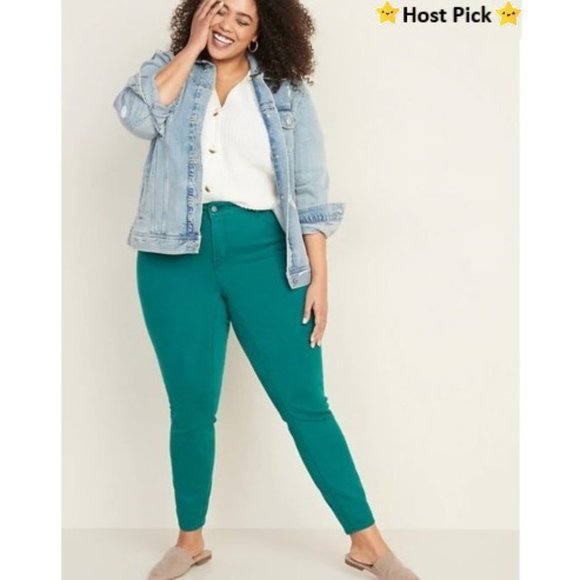 Old Navy Denim - Last One - ON Slim High Rise Turquoise Jeans Sz 26